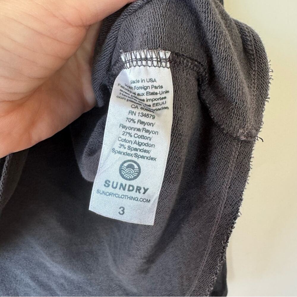 Sundry Black Stripe Camo Sweatshirt 3 / Large - Picture 6 of 8